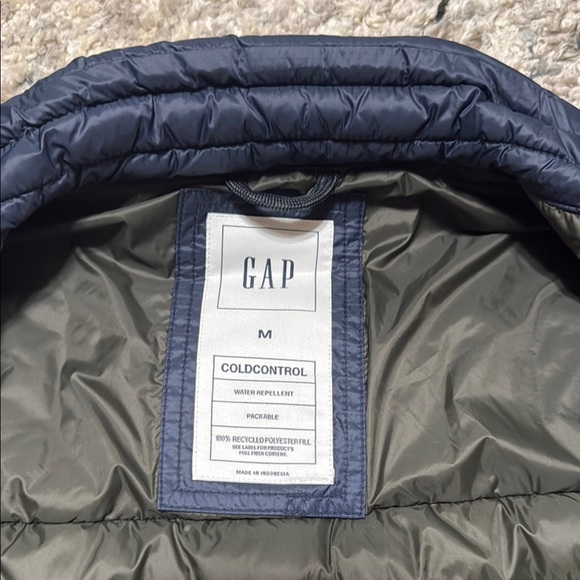 GAP Blue Quilted Puffer Vest Lightweight Insulated - Picture 3 of 8